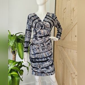 BCBG MAXAZRIA Size S Women's  Multicolor Long‎ Sleeve Bodycon Style Dress